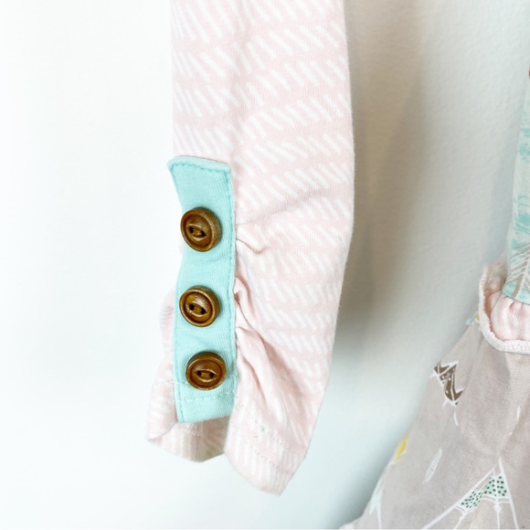 Serendipity by Shrimp & Grits Kids | Girls Ruffle Fox Teepee Print Dress - Picture 4 of 9